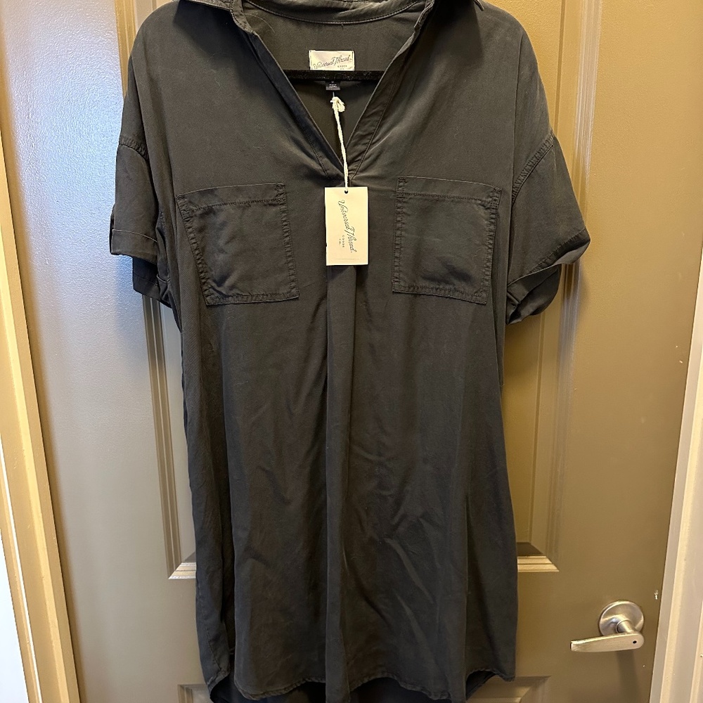 Universal Thread Charcoal Dress with Sleeves